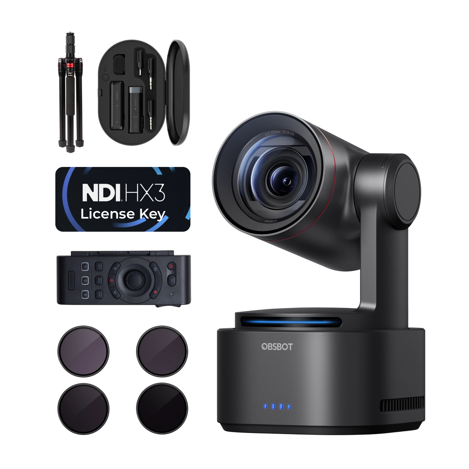 OBSBOT Tail 2 AI 3-axis gimbal PTZR live streaming camera, 4K ultra-high-definition live streaming camcorder