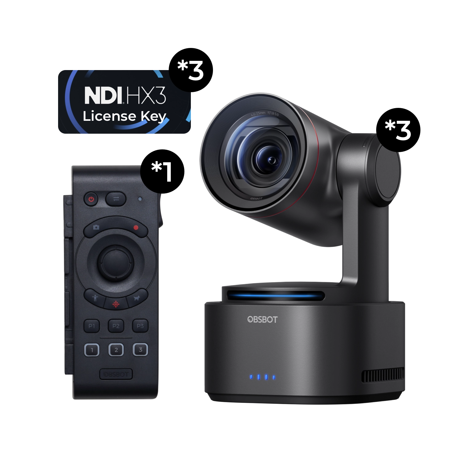 OBSBOT Tail 2 AI 3-axis gimbal PTZR live streaming camera, 4K ultra-high-definition live streaming camcorder