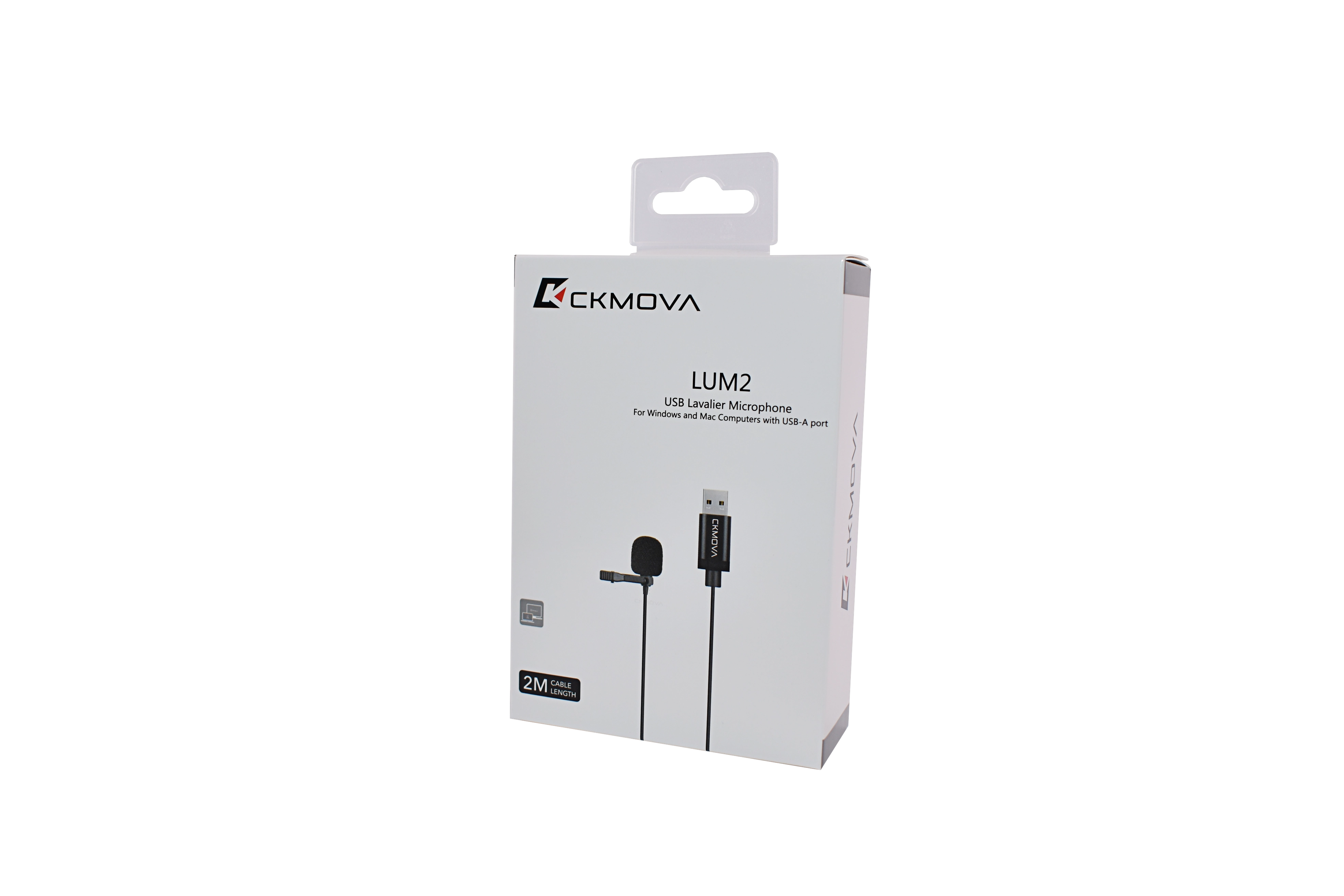 CKMOVA USB Condenser Lavalier Microphone, Windows or Mac USB-A Port Dedicated LUM2